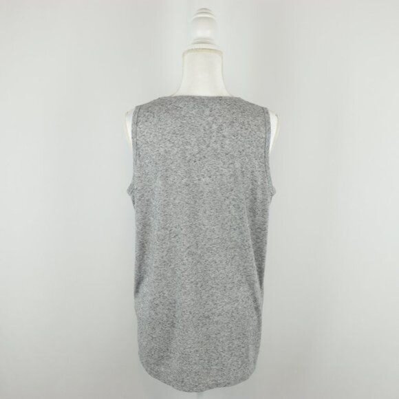 Athleta Get Away Women's Large Gray Heather Scoop Neck Asymmetric Tank Top - Picture 5 of 8
